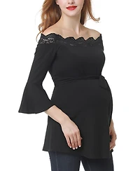 kimi + kai Maternity Arya Off-the-Shoulder Top