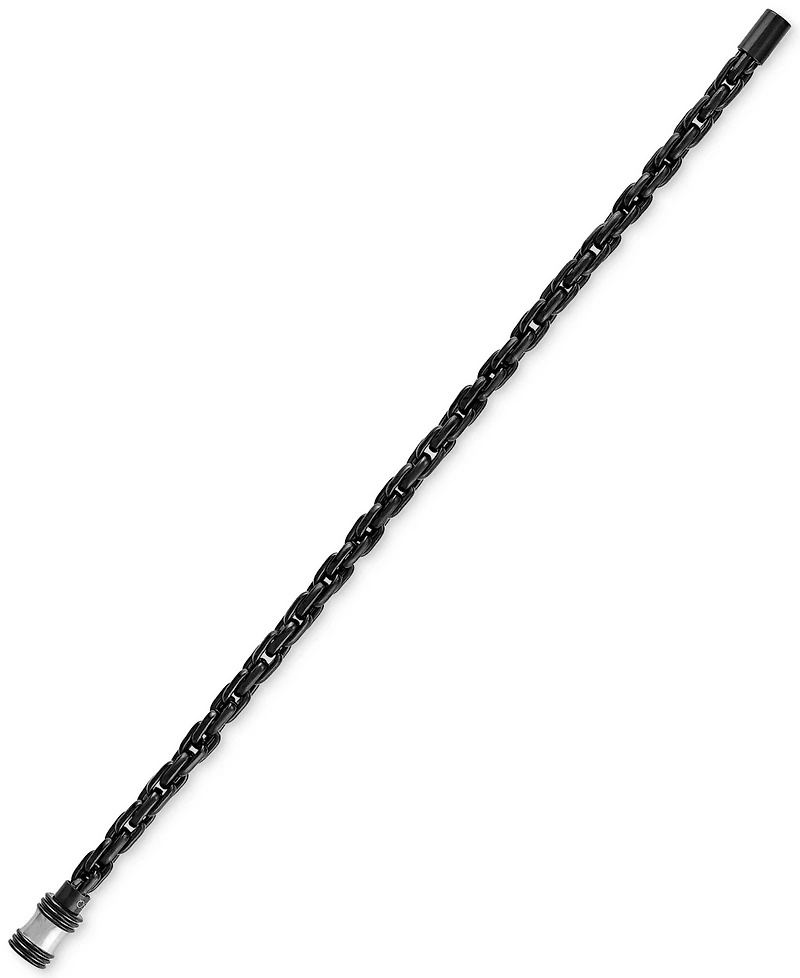 Esquire Men's Jewelry Elongated Oval Link Chain Bracelet in Stainless Steel, Created for Macy's
