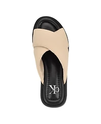 Calvin Klein Women's Evey Criss-Cross Slip-On Sandals