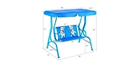Sugift Outdoor Kids Patio Swing Bench with Canopy 2 Seats