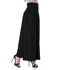 24seven Comfort Apparel Foldover Maxi Pocket Skirt