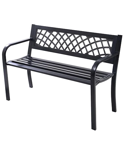 Sugift Bench Deck with Steel Frame for outdoor
