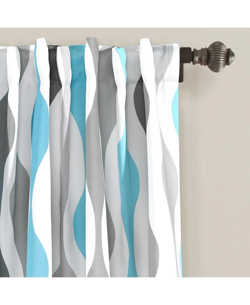 Lush Decor Mid Century Geo Light Filtering Window Curtain Panels