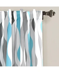 Lush Decor Mid Century Geo Light Filtering Window Curtain Panels