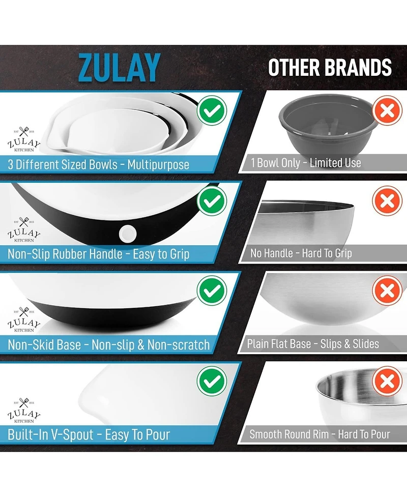 3-Pc Plastic Mixing Bowl Set