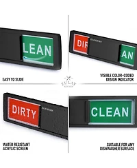 Dishwasher Clean Dirty Magnet Sign - For Stainless Steel & Other Magnetic Surfaces