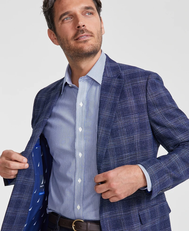 Nautica Men's Modern-Fit Pattern Sport Coat
