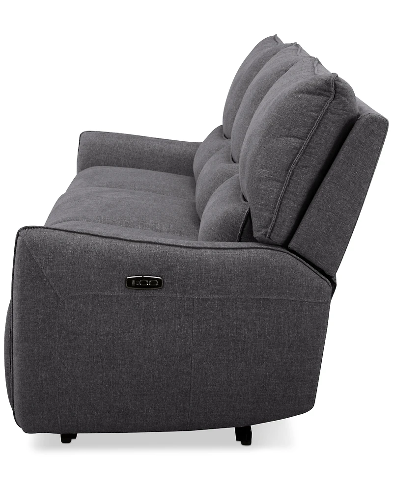 Olper 3-Pc. Fabric Zero Wall Sofa with 2 Power Recliners Chairs, Created for Macy's