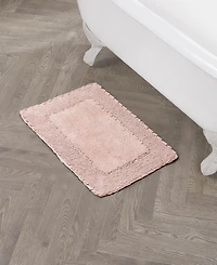 Laura Ashley Cotton Ruffled Bath Rug, 17" x 24"