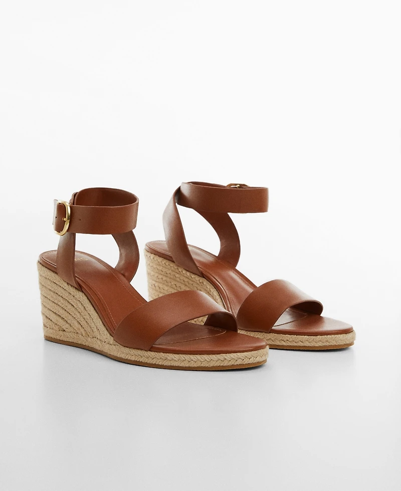 Mango Women's Wedge Buckle Sandals