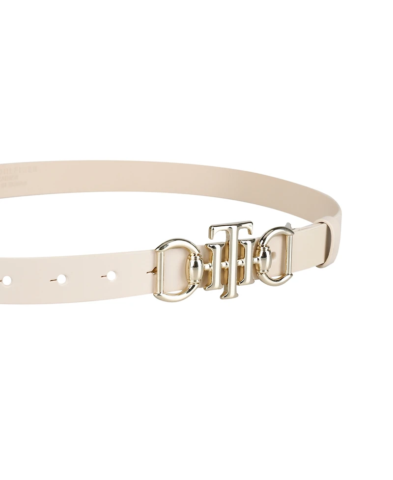 Tommy Hilfiger Women's Skinny Double Ended Horsebit Buckle Dress Casual Belt