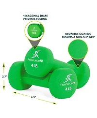 Neoprene Dumbbells, 4lbs, Set of 2