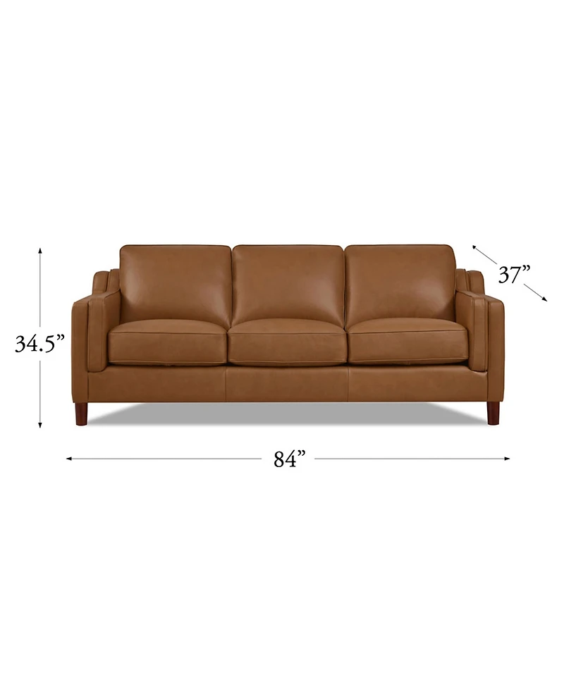 Bella 84" Top Grain Leather Sofa Couch