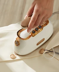 Salav Retro Edition Duopress Handheld Steamer Iron and Fabric Shaver Lint Roller Set Titanium