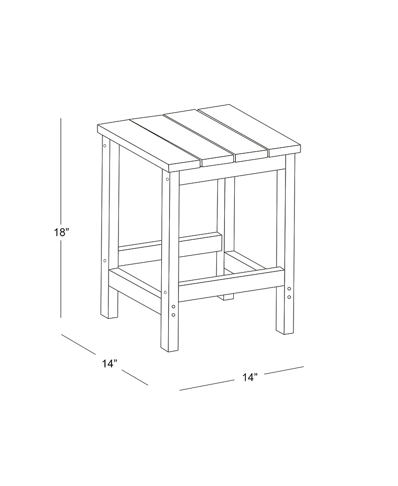 WestinTrends 3 Piece Set Outdoor Folding Adirondack Chairs with Side Table