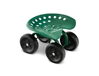Garden Rolling Workseat with Swivel Seat and Adjustable Height Comfortable Mobile Tool for Outdoor Tasks