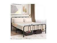 Metal Bed Frame with Headboard and Footboard