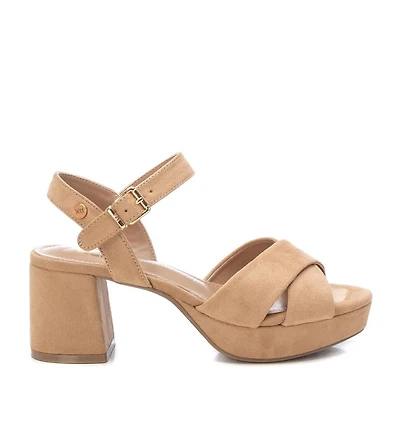 Women's Suede Heeled Platform Sandals By Xti