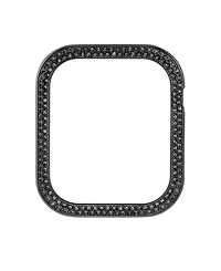 Anne Klein Women's Black Alloy Protective Case with Black Crystals designed for 41mm Apple Watch