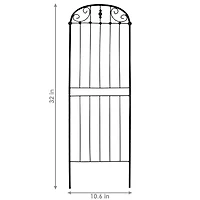 Metal Wire Traditional Garden Trellis for Climbing Plants and Flowers - 32" H - Black - 2-Pack