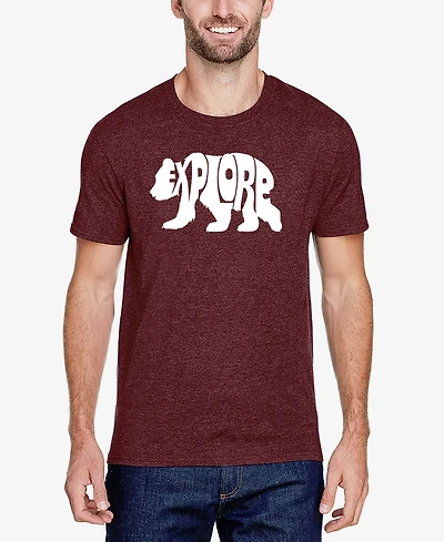 La Pop Art Explore - Men's Premium Blend Word T-Shirt
