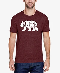 La Pop Art Explore - Men's Premium Blend Word T-Shirt