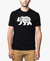 La Pop Art Explore - Men's Premium Blend Word T-Shirt