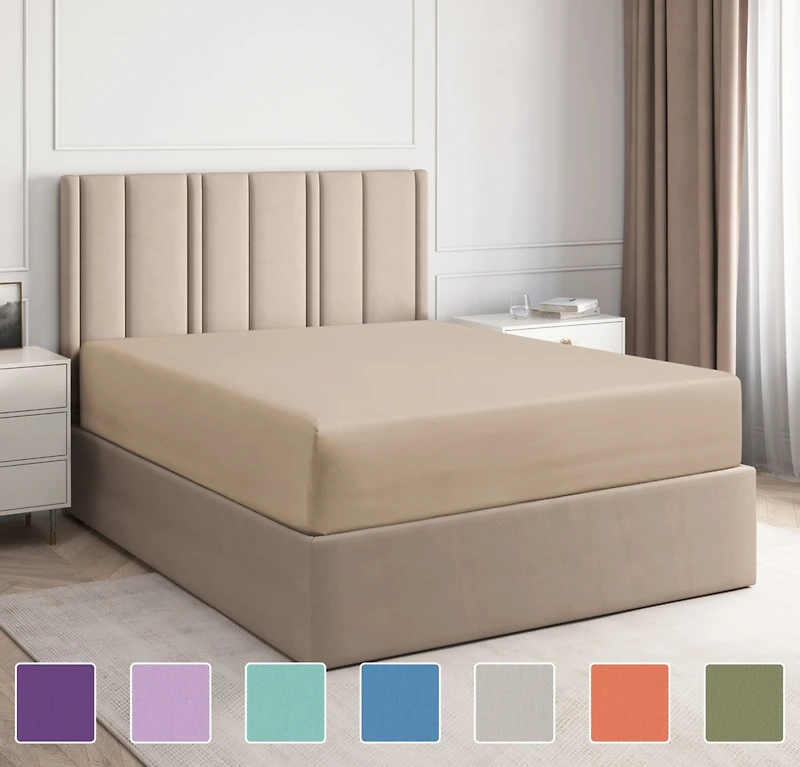 Cgk Unlimited Deep Pocket 14 - 16 Inch Microfiber Fitted Sheet Twin Extra Long