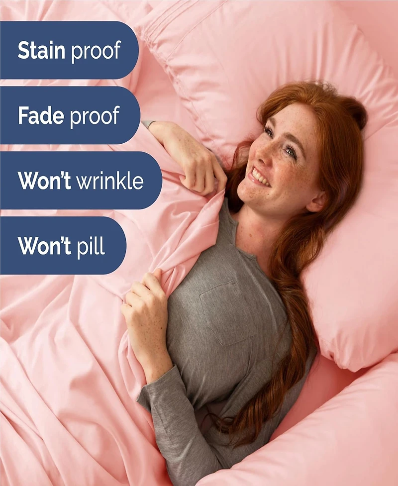 Piece Deep Pocket Microfiber (Muted, Vibrant, Heathered) Sheet Set