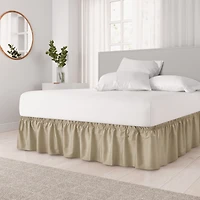 Ruffled Elastic Wrap Around Bedskirt Inch Drop