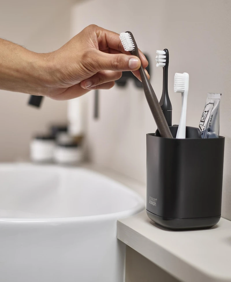 Joseph Joseph Easystore Matte 3-Section Toothbrush Caddy