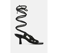 Womens Beroe Braided Handcrafted Lace Up Sandal