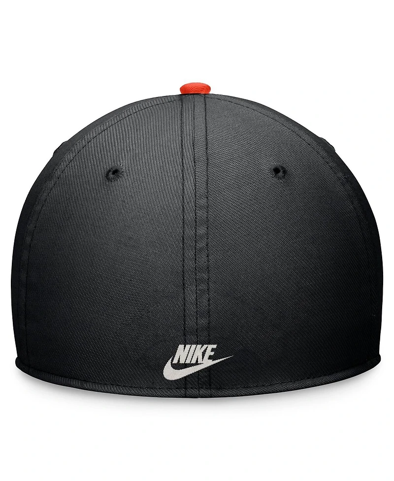 Nike Men's Black/Orange San Francisco Giants Cooperstown Collection Rewind Swooshflex Performance Hat