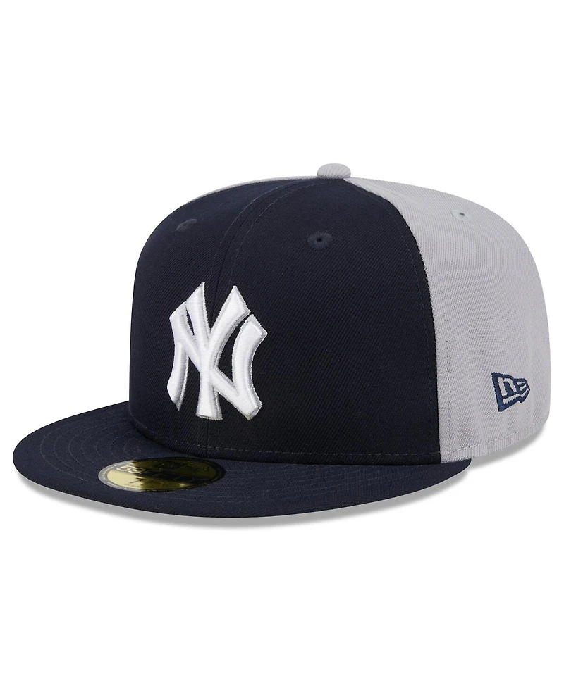 New Era Men's Navy/Gray York Yankees Gameday Sideswipe 59Fifty Fitted Hat