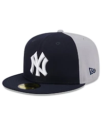 New Era Men's Navy/Gray York Yankees Gameday Sideswipe 59Fifty Fitted Hat