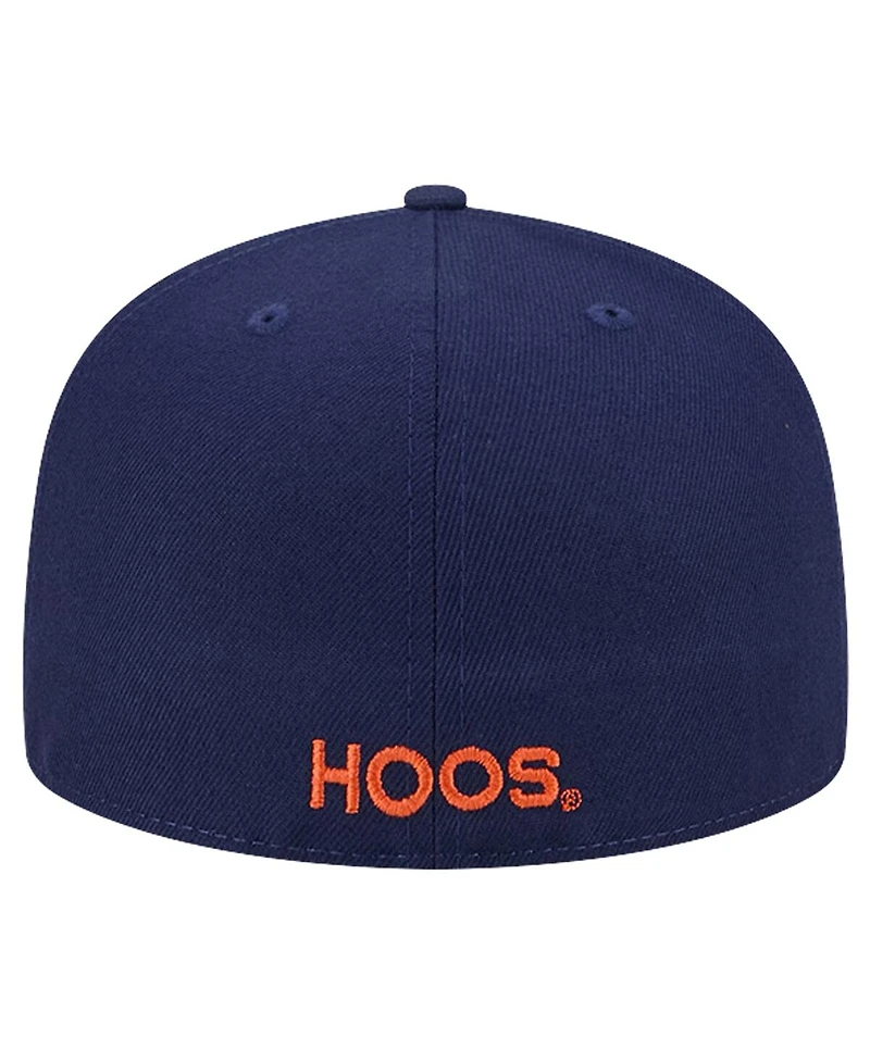 New Era Men's Navy Virginia Cavaliers Throwback 59Fifty Fitted Hat