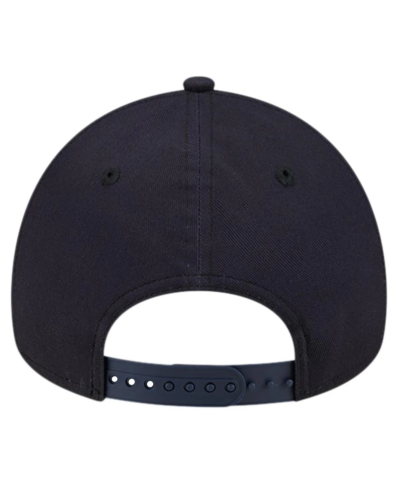 New Era Men's Navy Texas Rangers Team Color A-Frame 9Forty Adjustable Hat