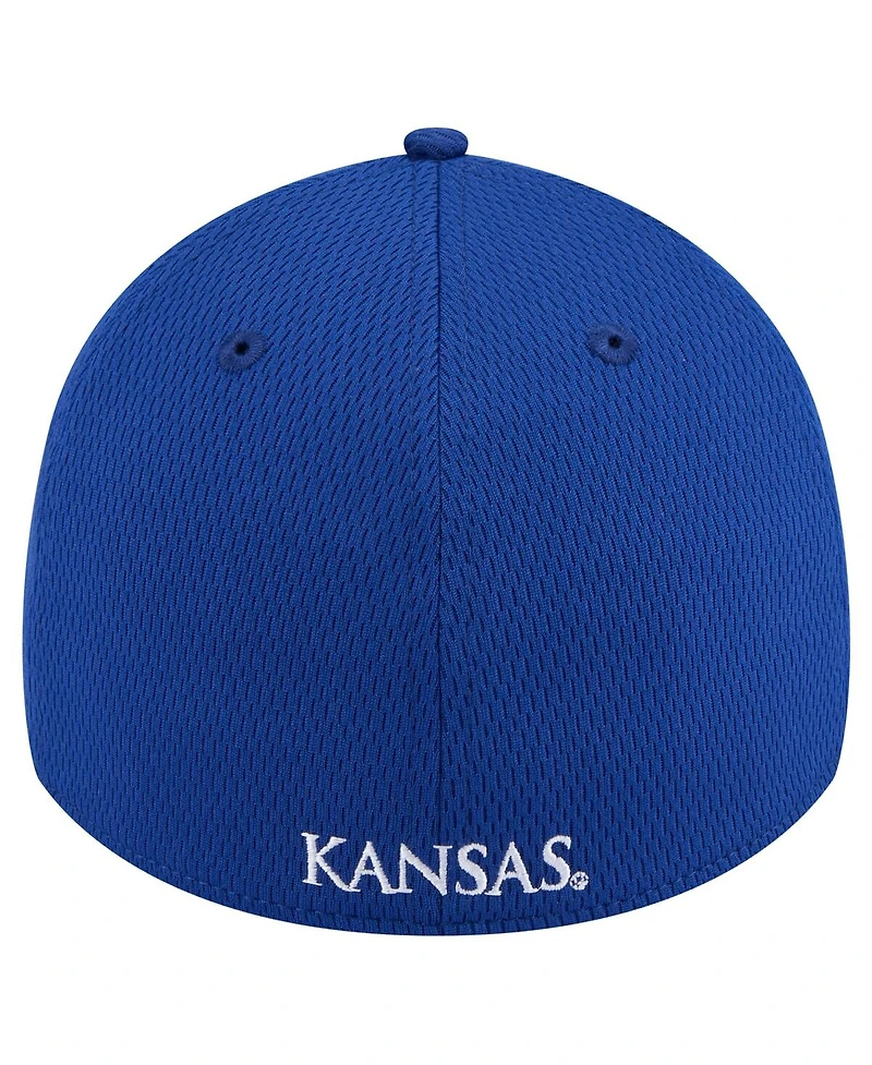 New Era Men's Royal Kansas Jayhawks Active Slash Sides 39Thirty Flex Hat