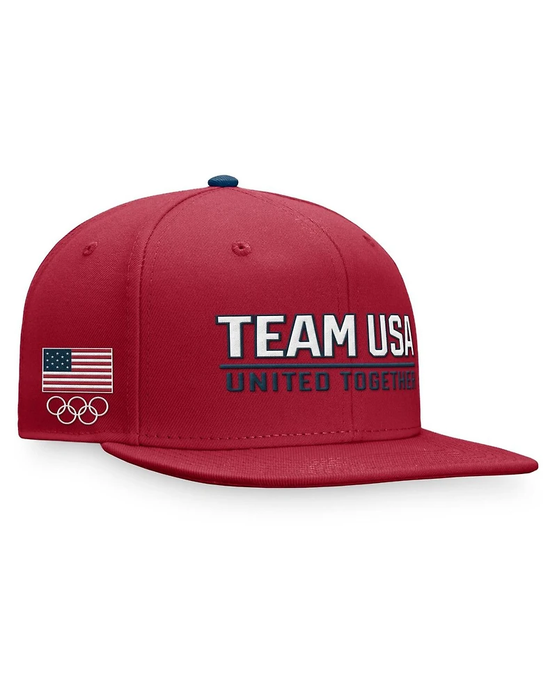 Fanatics Branded Men's Red Team Usa Snapback Hat