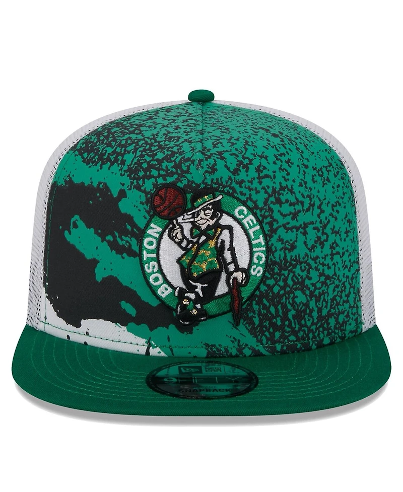 New Era Men's Kelly Green Boston Celtics Court Sport Speckle 9Fifty Snapback Hat