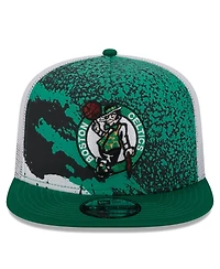 New Era Men's Kelly Green Boston Celtics Court Sport Speckle 9Fifty Snapback Hat