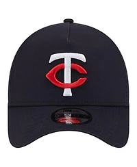 New Era Men's Navy Minnesota Twins Team Color A-Frame 9Forty Adjustable Hat
