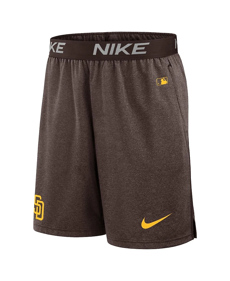 Nike Men's Brown San Diego Padres Authentic Collection Practice Performance Shorts