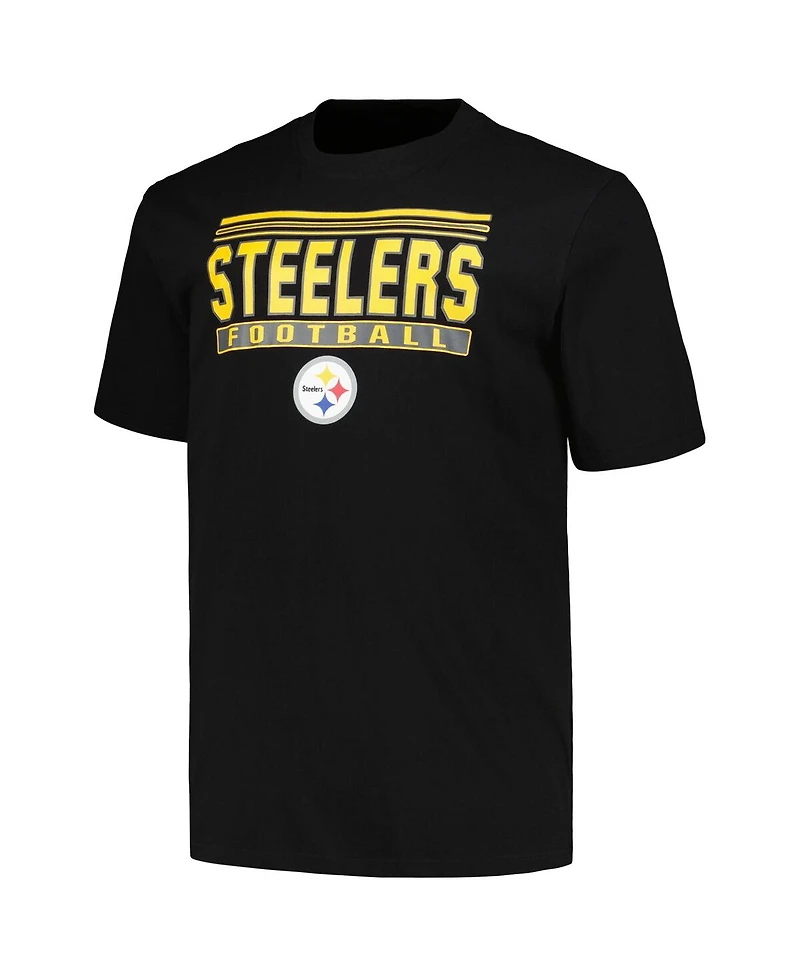 Fanatics Branded Men's Black Pittsburgh Steelers Big Tall Pop T-Shirt