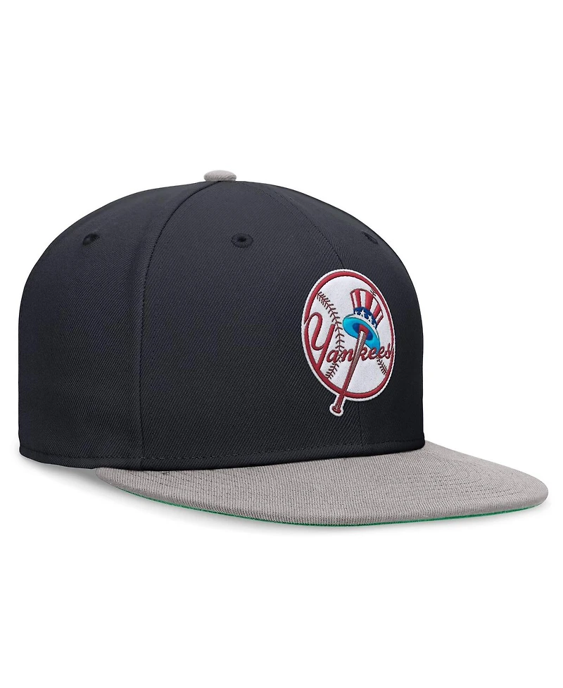 Nike Men's Navy/Gray New York Yankees Rewind Cooperstown True Performance Fitted Hat