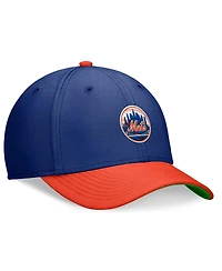 Nike Men's Royal/Orange New York Mets Cooperstown Collection Rewind Swooshflex Performance Hat