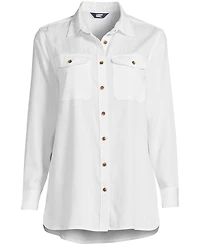 Lands' End Women's Indigo Tencel Fiber Shirt