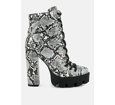 palmetto snake skin ankle boots