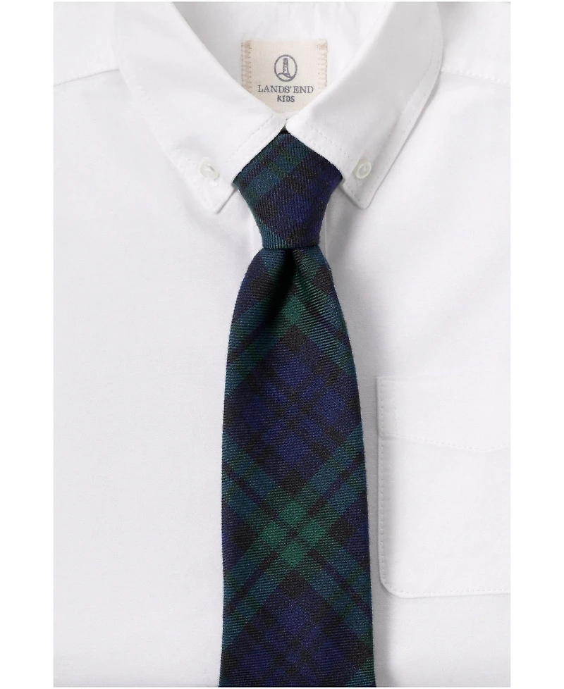 Lands' End Men's School Uniform Adult Plaid To Be Tied Tie