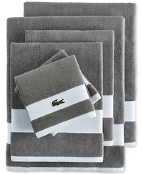 Lacoste Home Heritage Sport Stripe Logo Cotton 6-Pc. Bath Towel Set